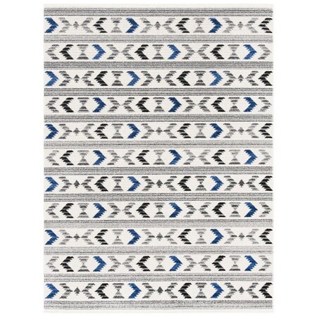 Safavieh 8 x 10 ft. Sedona 800 Global Rectangle Power Loomed Rug Ivory & Charcoal SED804C-8